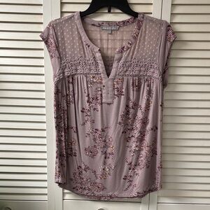 Lucky Brand Mauve Floral Blouse